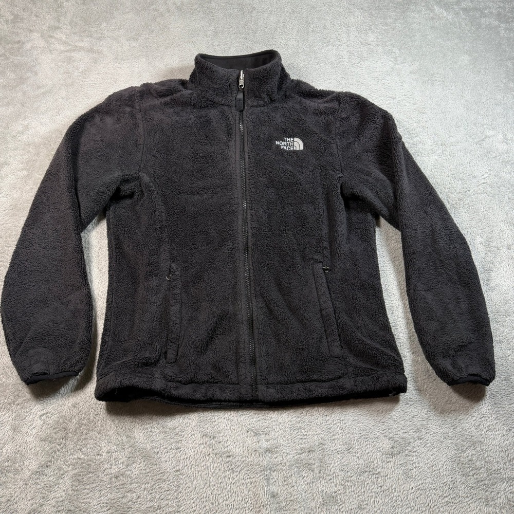 The North Face Fleece Jacket Women Medium Black Full Zip Osito High Pile Soft